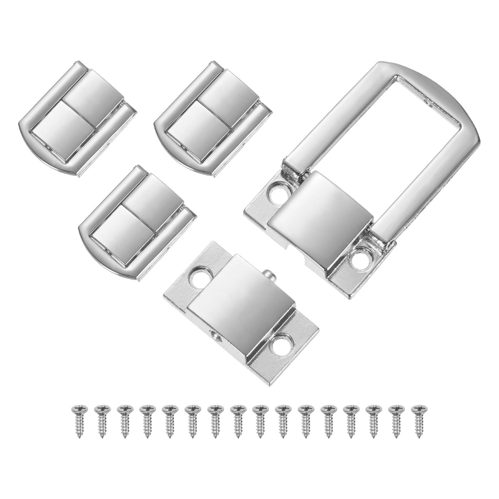 4-Pack Toggle Catch Lock, 1.18" Metal Hasp Latch Clasp [Chrome Silver]