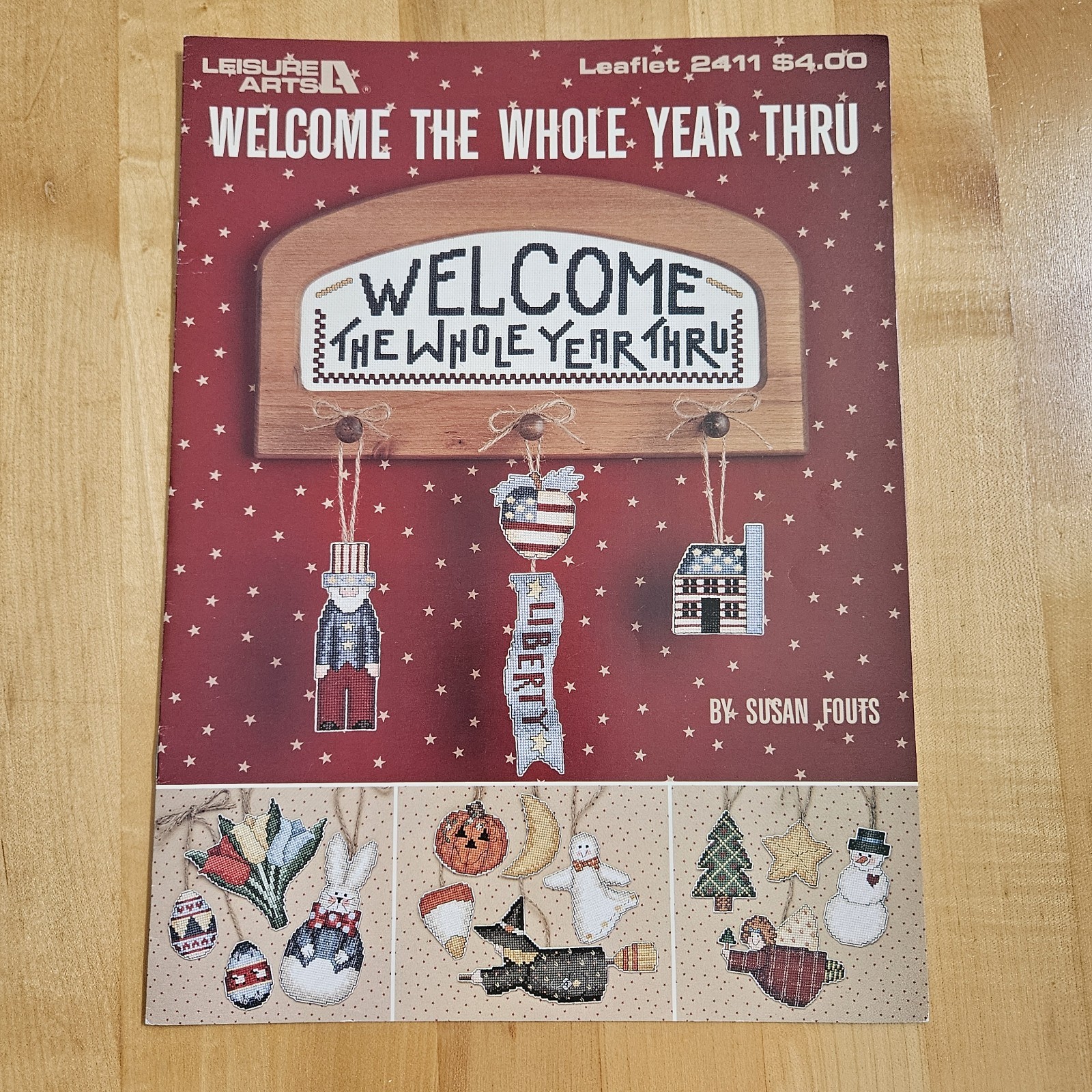 Welcome The Whole Year Thru Cross Stitch Pattern Leaflet Seasonal Ornaments