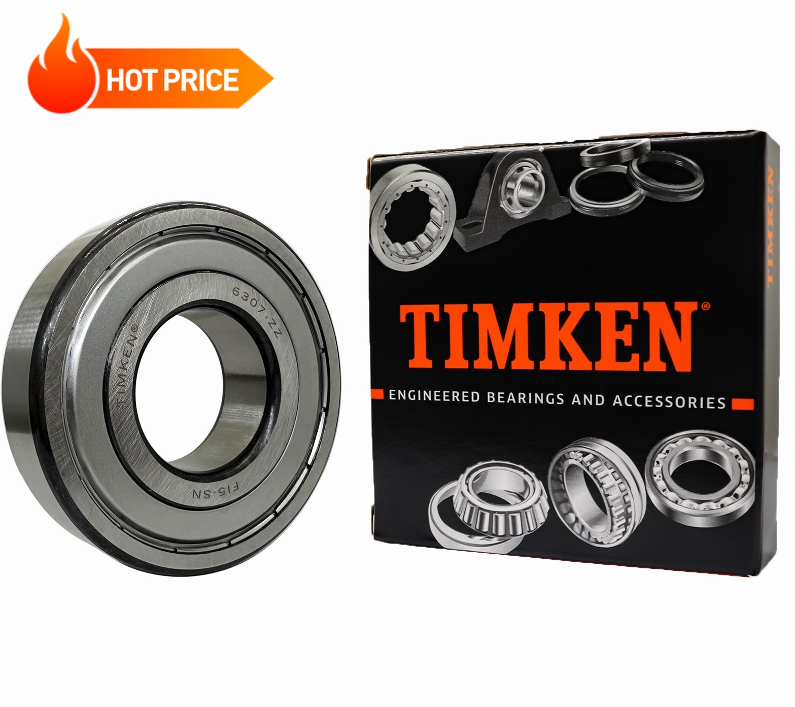 TIMKEN 6307-ZZ Ball Bearing Supreme Metal Sealed 35x80x21mm 6307ZZ
