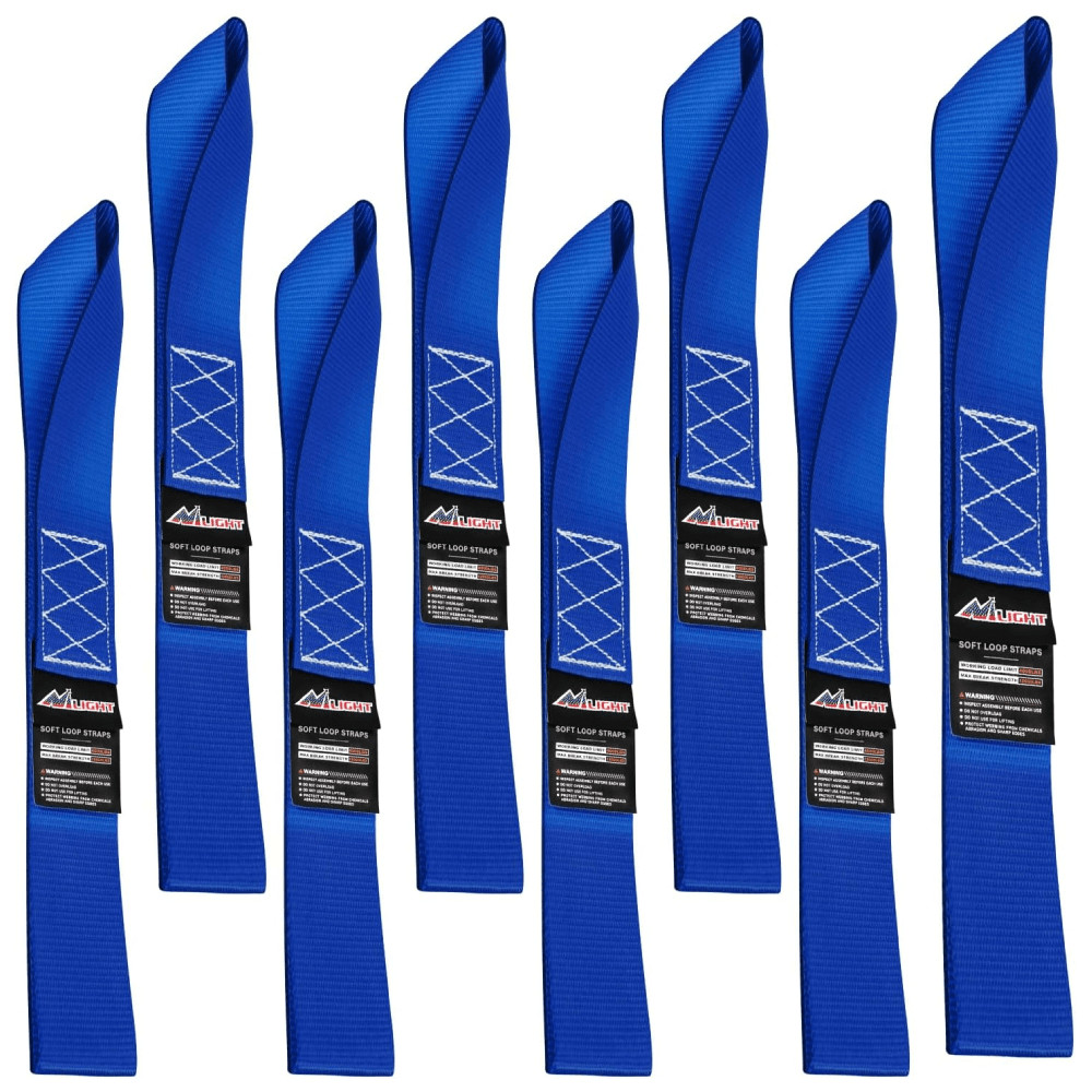 Nilight Motorcycle Tie Down Straps Max Break Strength 12000Lbs Blue