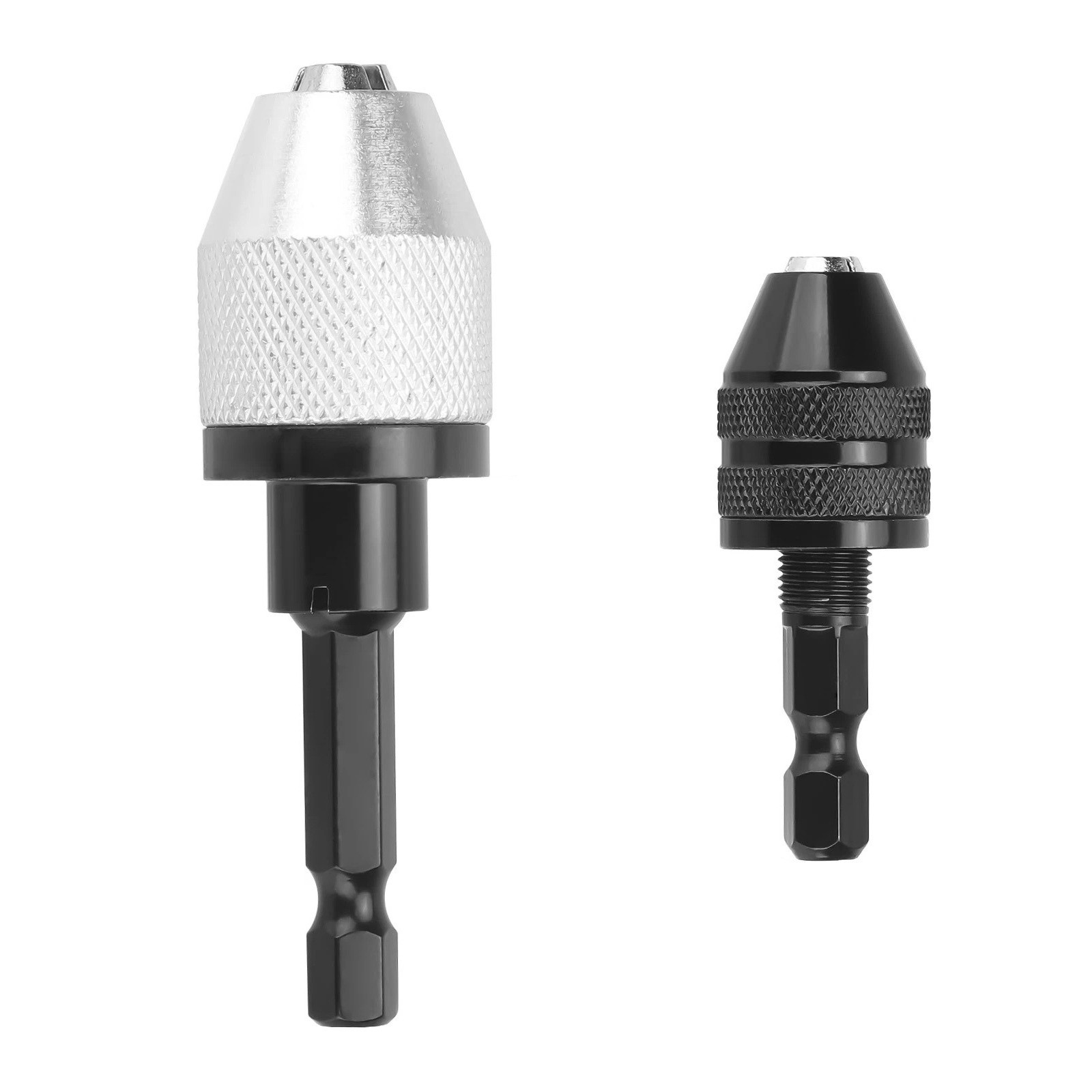 2x Keyless Chuck Conversion 1/4" Hex Shank For Drill Bit Adapter Professional