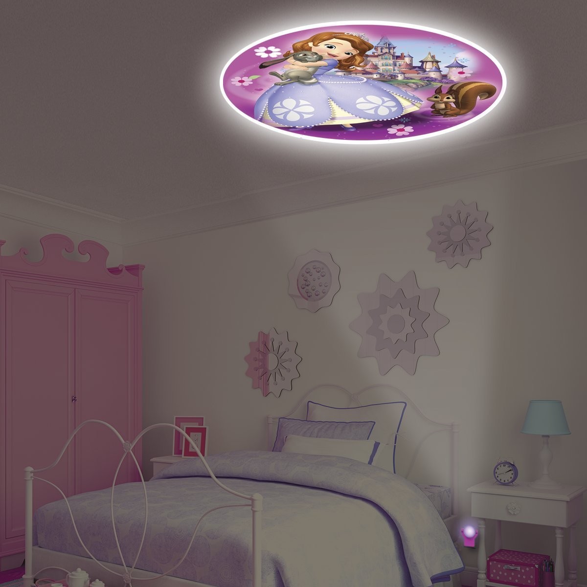 Projectables Sophia First LED Night Light Projector Auto On Off Plug In 14529