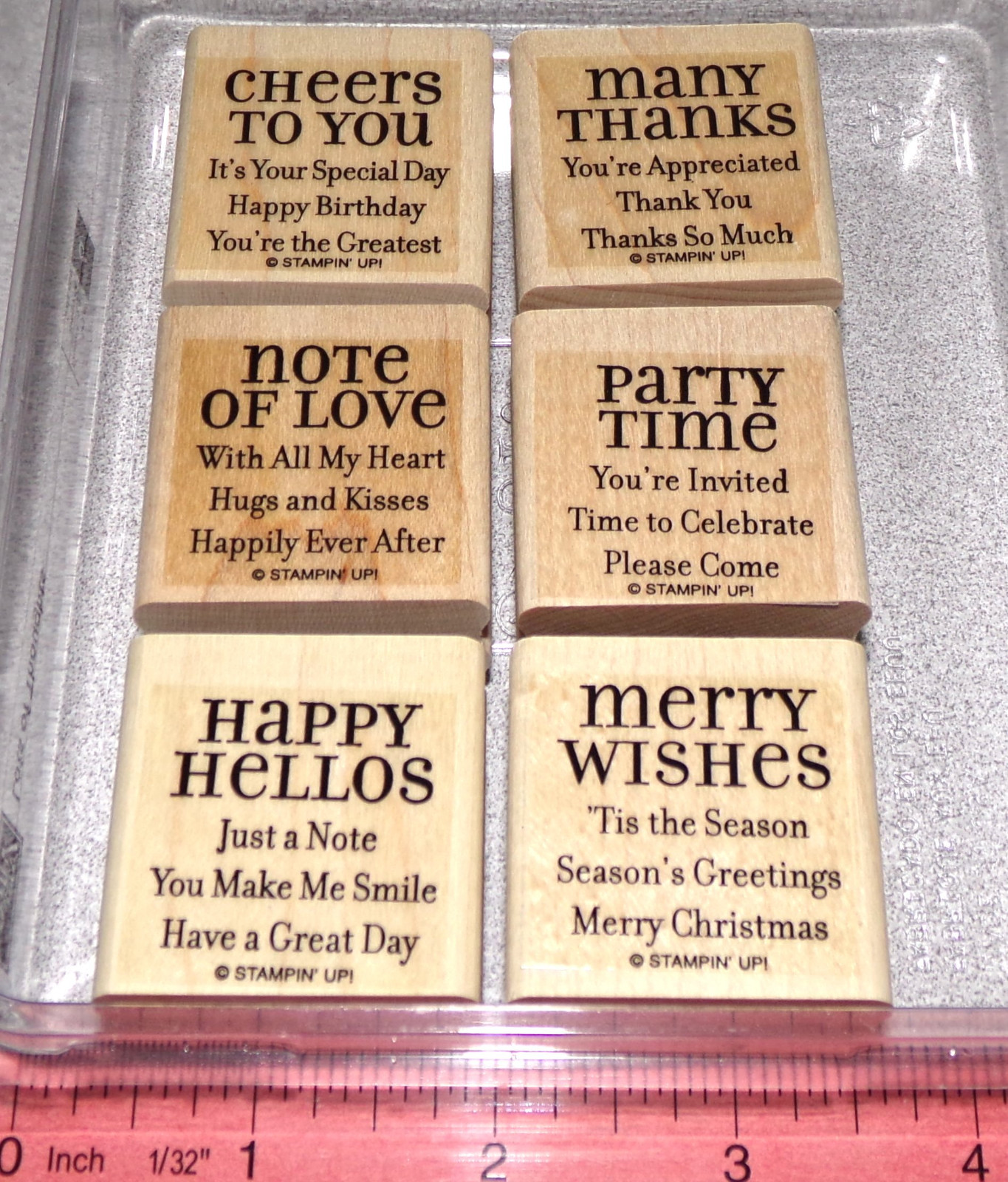 Thanks Birthday Rubber Stamp Set Wedding Hellos by Stampin Up Lots of Thoughts