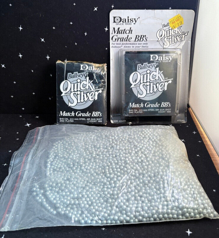 VTG Daisy Quik Silver BB's Lot Of 3 Total 5Lbs 8oz USA