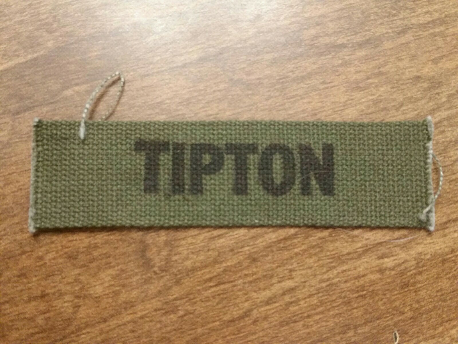 Tipton Military Name Patch