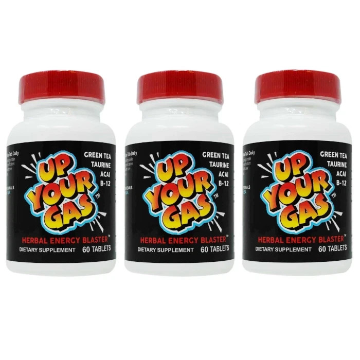 Hot Stuff Up Your Gas – Herbal Energy Blaster 60 Tabs Each (Pack of 3)