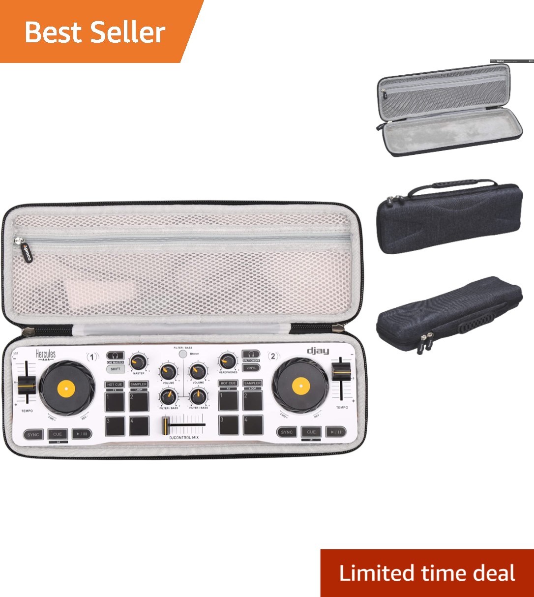 Hard Travel Case for Hercules DJControl Mix - Lightweight and Portable