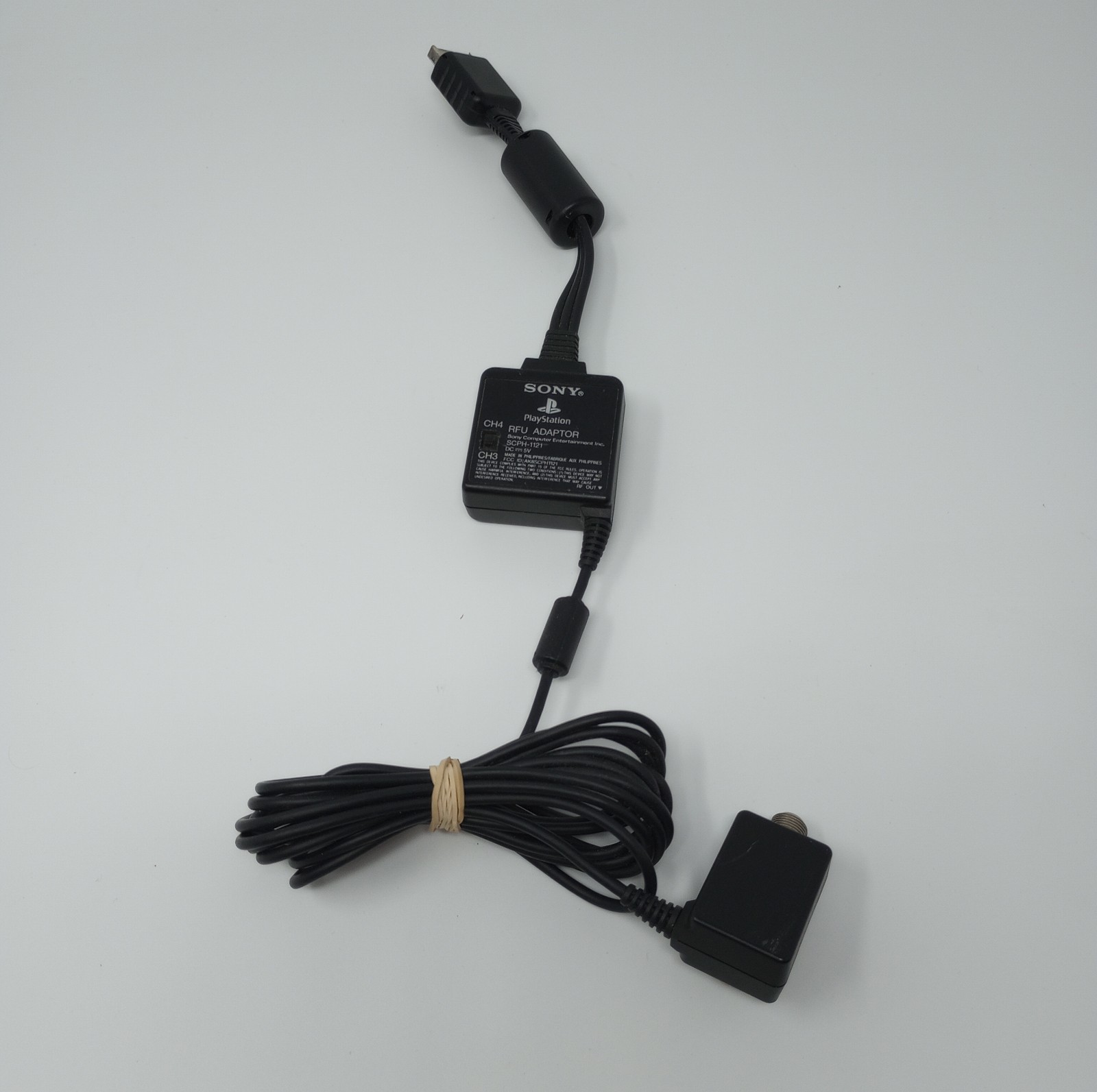 Playstation Accessory Lot (RFU Cable, 3 PS2 Controller Cables, & 2 Memory Cards)