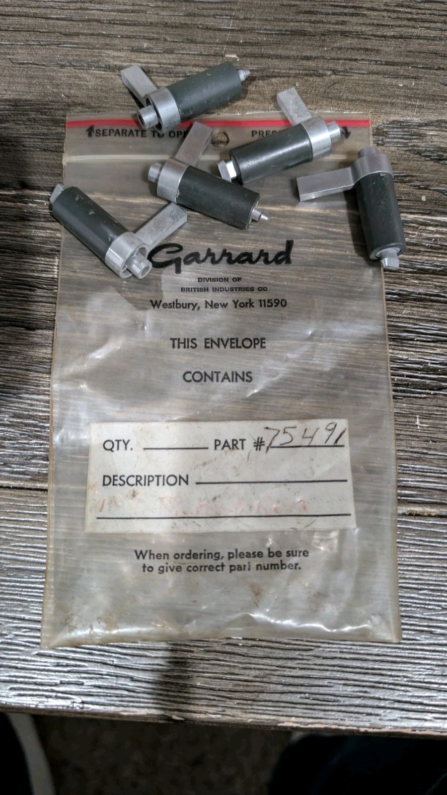 Lot of (5) New Old Stock Garrard Turntable Tonearm Rest Lock Mechanism # 74591