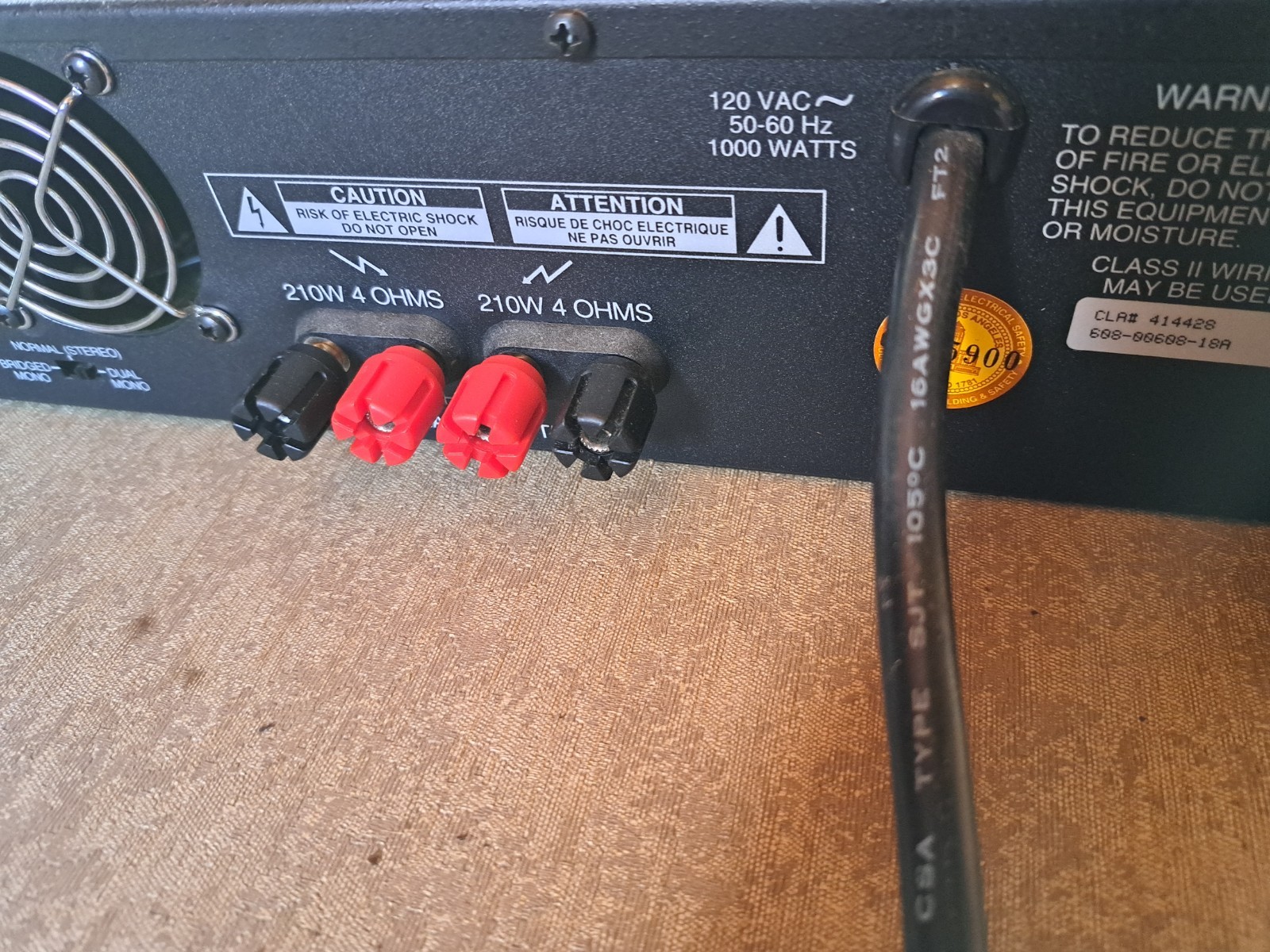 Carver Power Amplifier PM420 - 2 Channel 100%