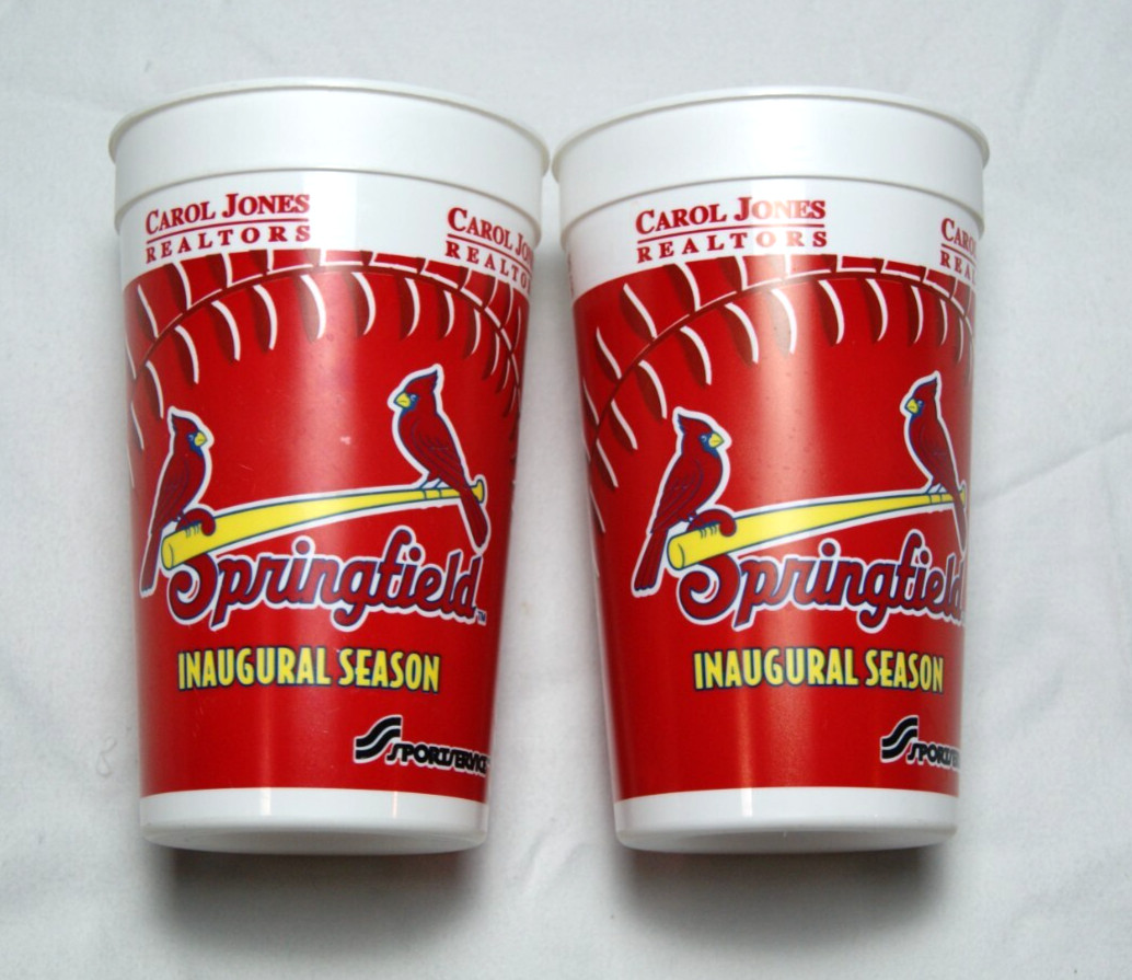 springfield cardinals cup lot of 2 inaugural season milb minor league baseball