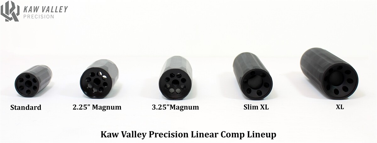 Kaw Valley Precision XL Extra Long Slim 9mm Linear Comp 1/2x28 TPI