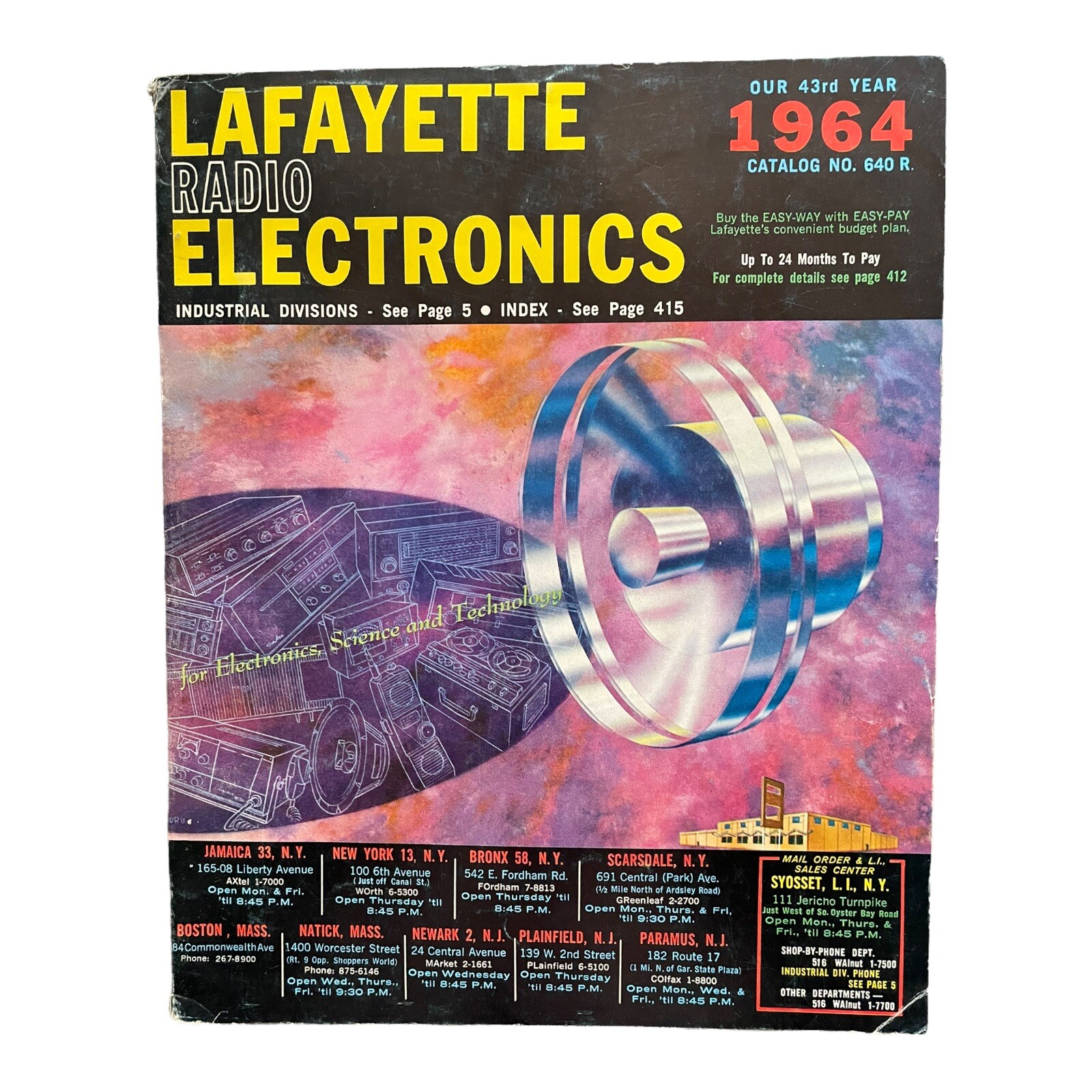 1964 Lafayette Radio Industrial Catalog Sales Flyer Electronics Bulletin Mailer