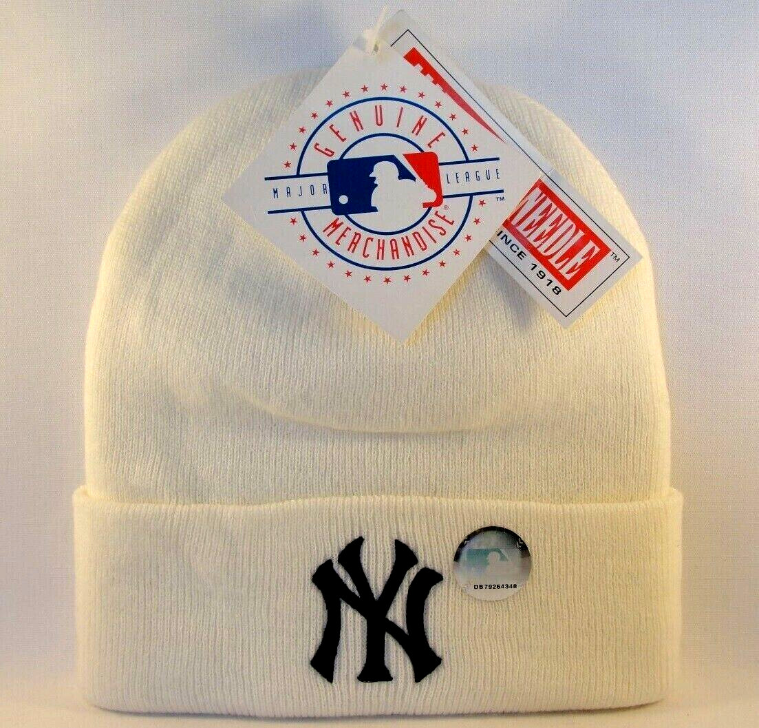 NEW YORK YANKEES MLB KNIT BEANIE WINTER HAT CUFFED OSFA BY AMERICAN NEEDLE NWT