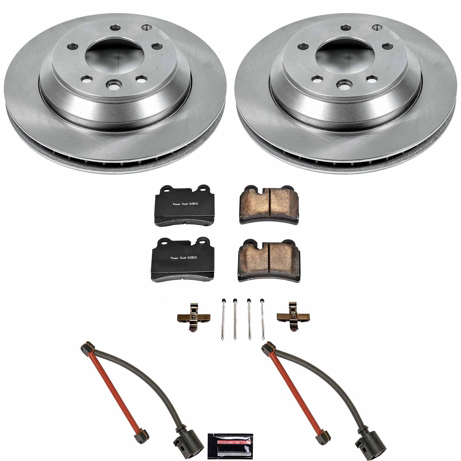 PowerStop OE Stock Replacement Low-Dust Ceramic Brake Pad and Rotor Kit