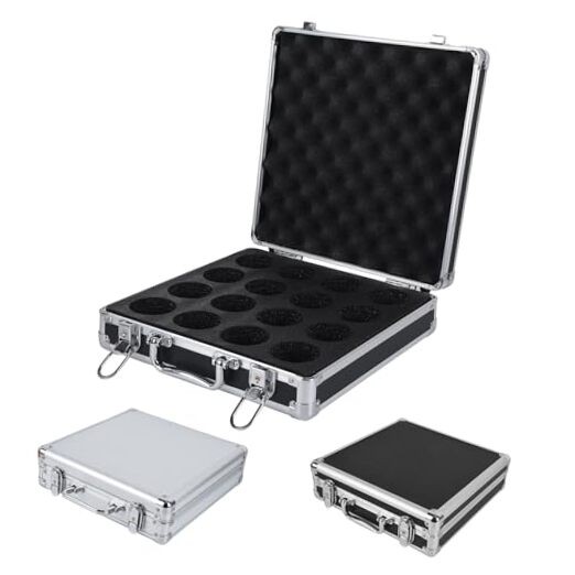 Pool Ball Case, Billiard Balls Storage Box, can Holds 16 Billiard Balls Black