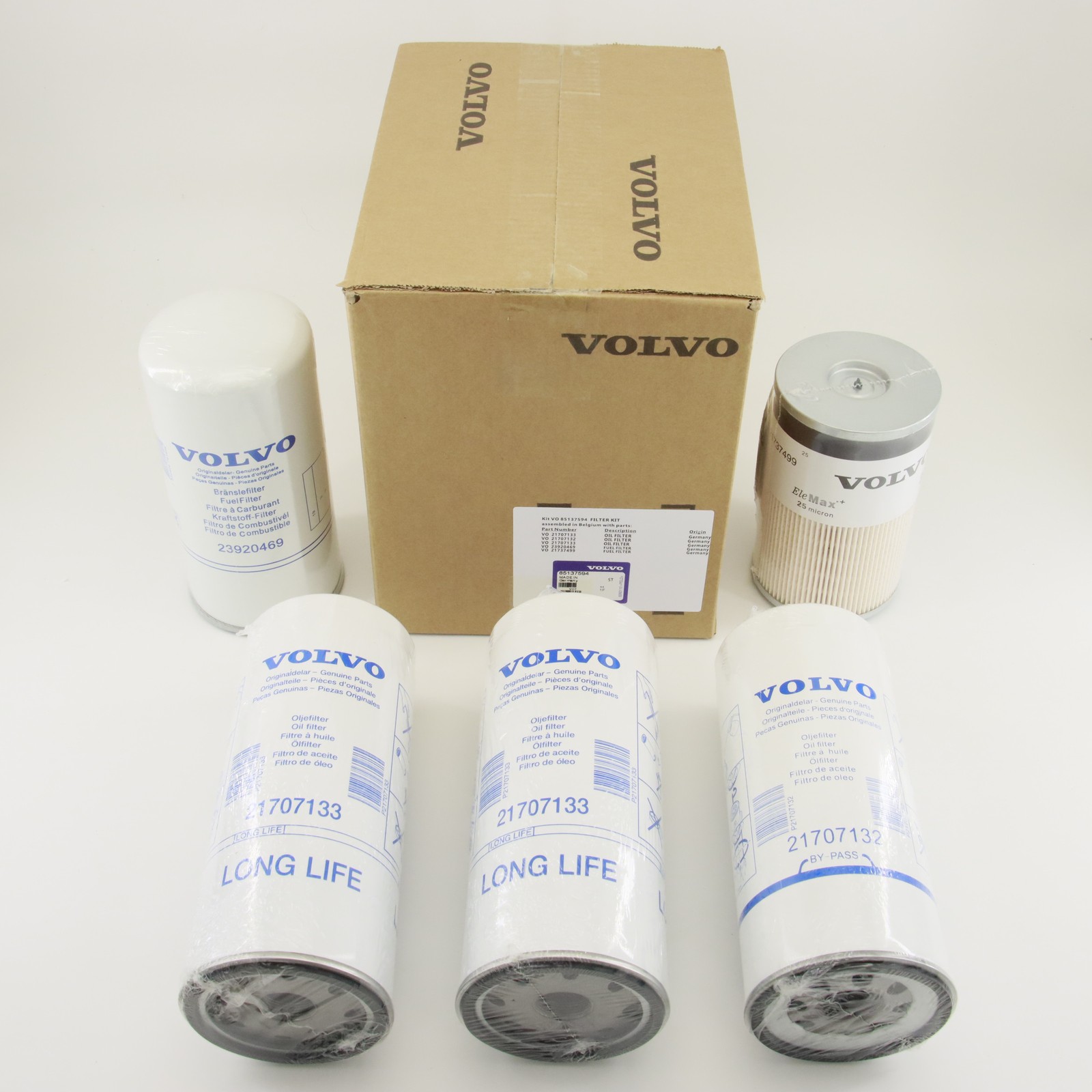Volvo D13 Engine Filters Change Kit 21707133 (2) , 21707132, 23920469, FS19765