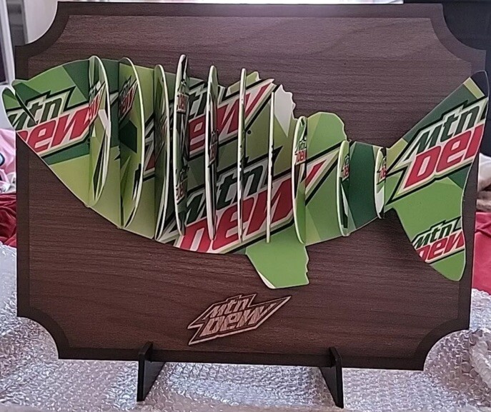 Mountain Dew Mounted Fish Display