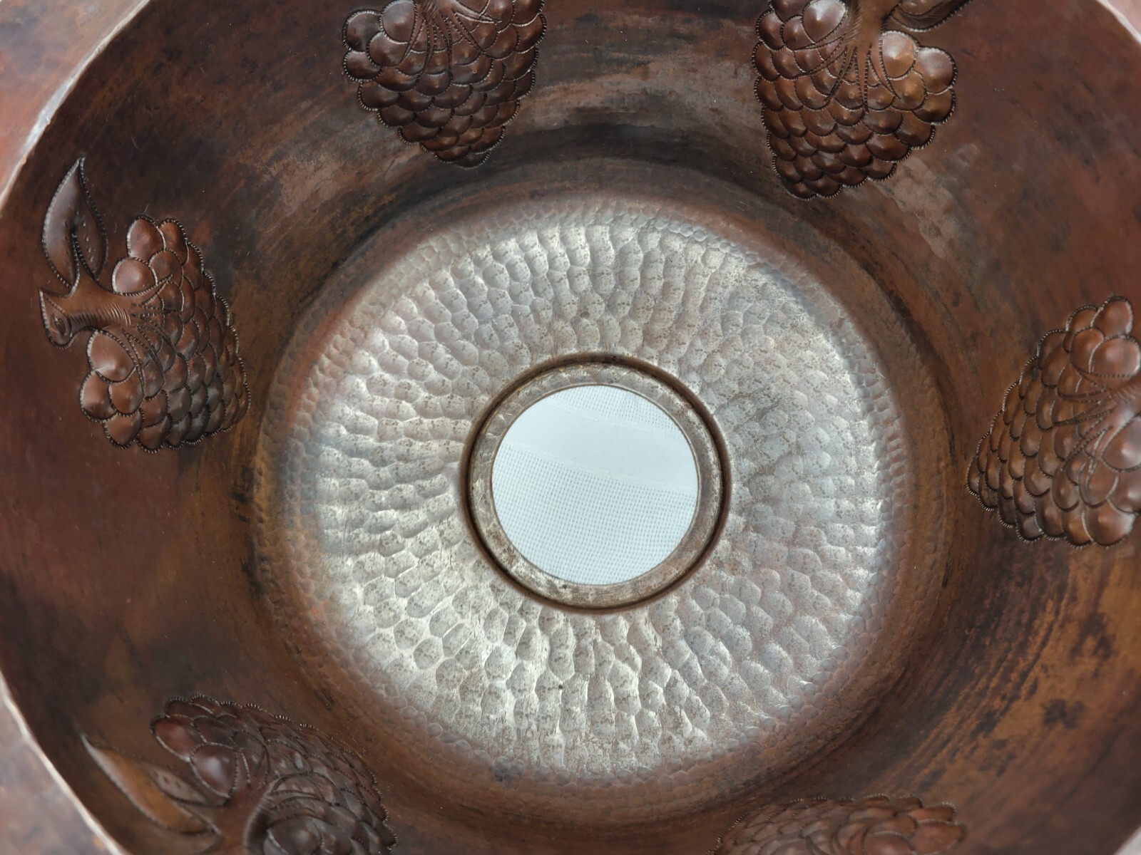 Native Trails Sink With Grapes Antique Hammered Copper Finish CPS261