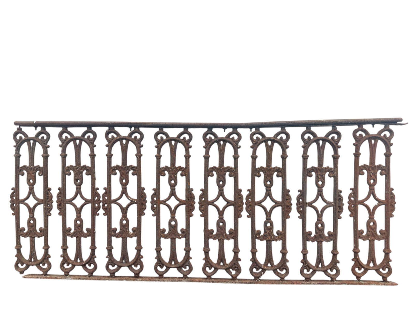18 Ft of Ornate Antique Iron Garden Fencing GA20878