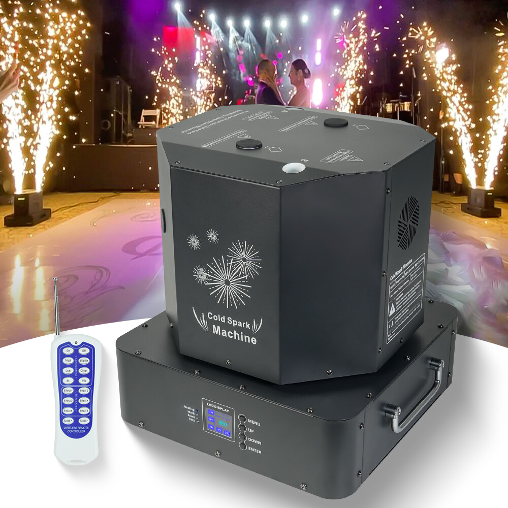 1500W 2-Head Cold Spark Machine DMX Fireworks Sparkler Machine for Concert Party