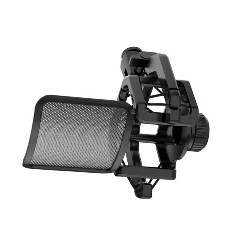 Adjustable Microphone Shock Mount With Microphone Filter Windscreen Reduce Noise