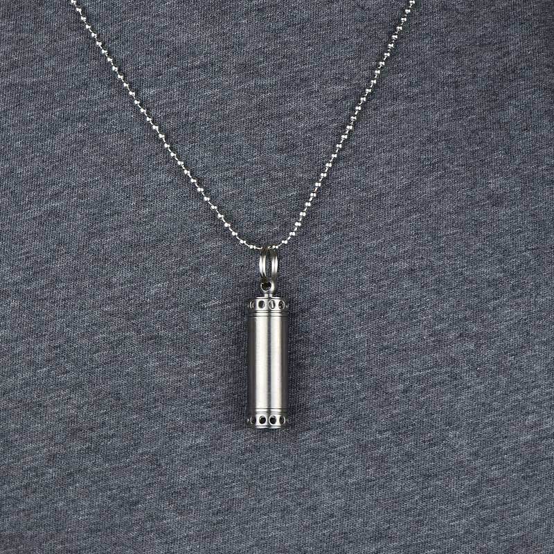 Titanium Pill Holder Case Organizer Container Portable Waterproof Keychain EDC