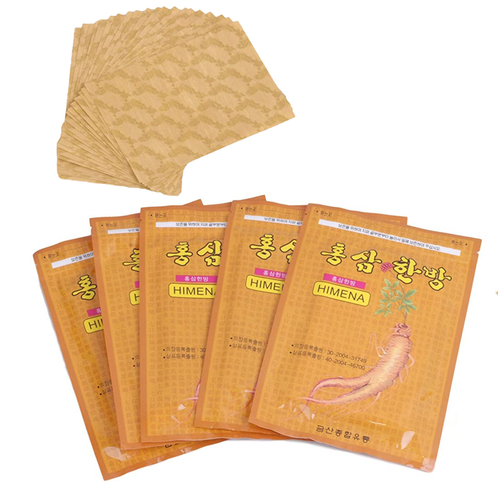 Himena Korean Red Ginseng Pad Pain Relief Health Patch 5Pack 100pcs