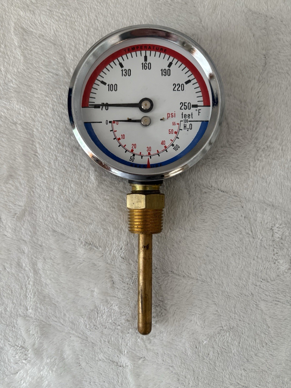 Trerice PTC14403 Bottom Stem Tridicator - Test Temperature & Pressure