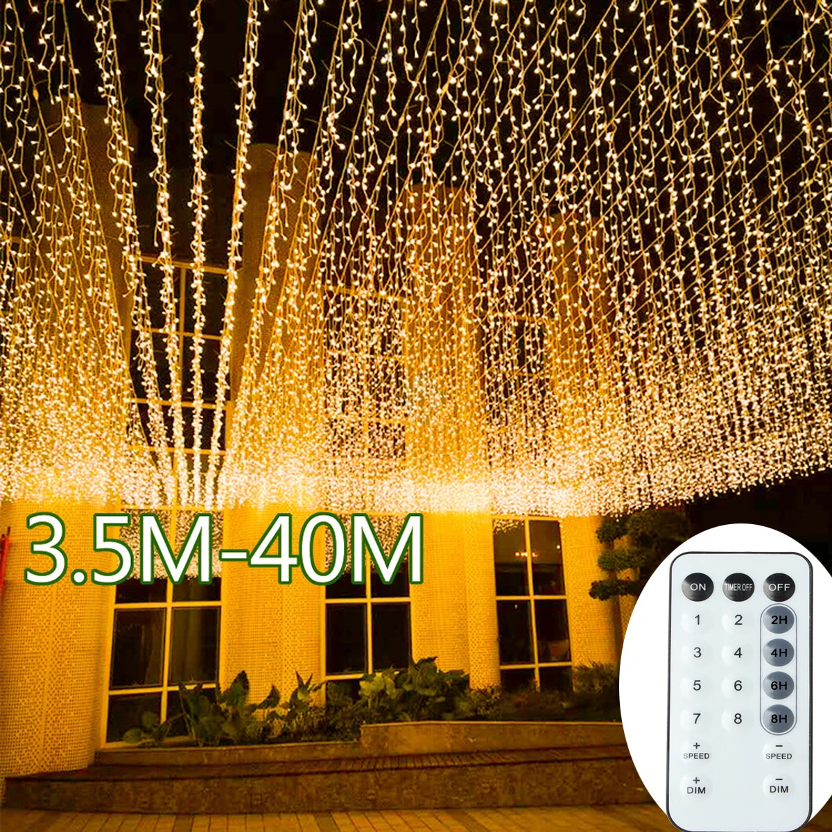 LED Icicle Fairy Lights Outdoor String Lights Christmas Garland For House New Ye