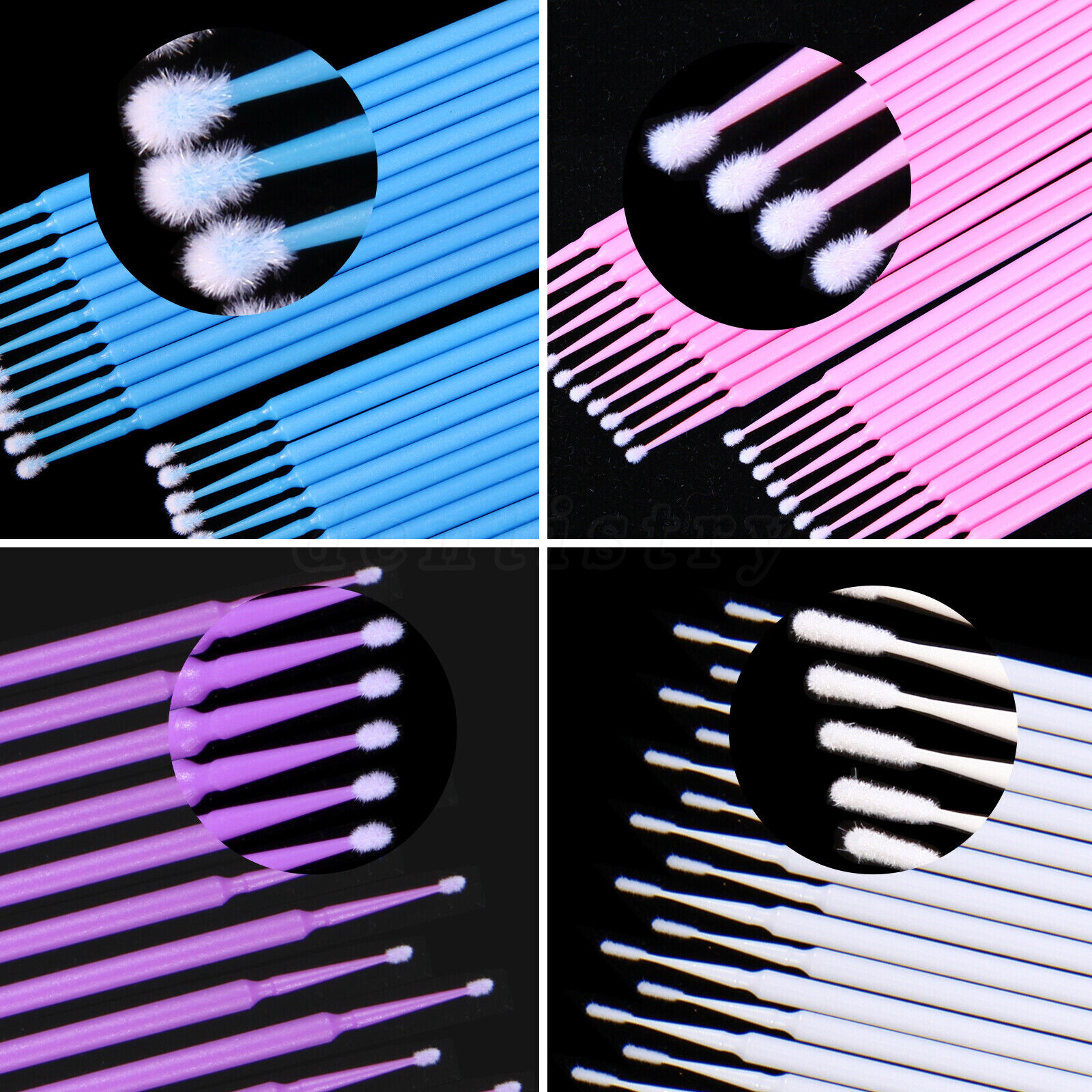 Micro Brushes Applicators Microbrush  (Regular,Fine,Super Fine) 10 colors