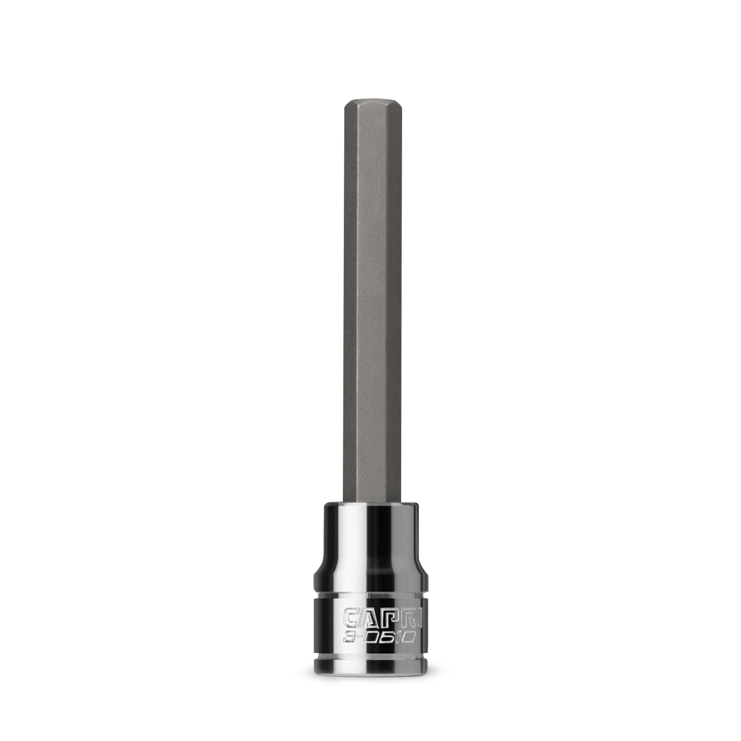 Capri Tools Long Hex Bit Socket, Metric and SAE Sizes