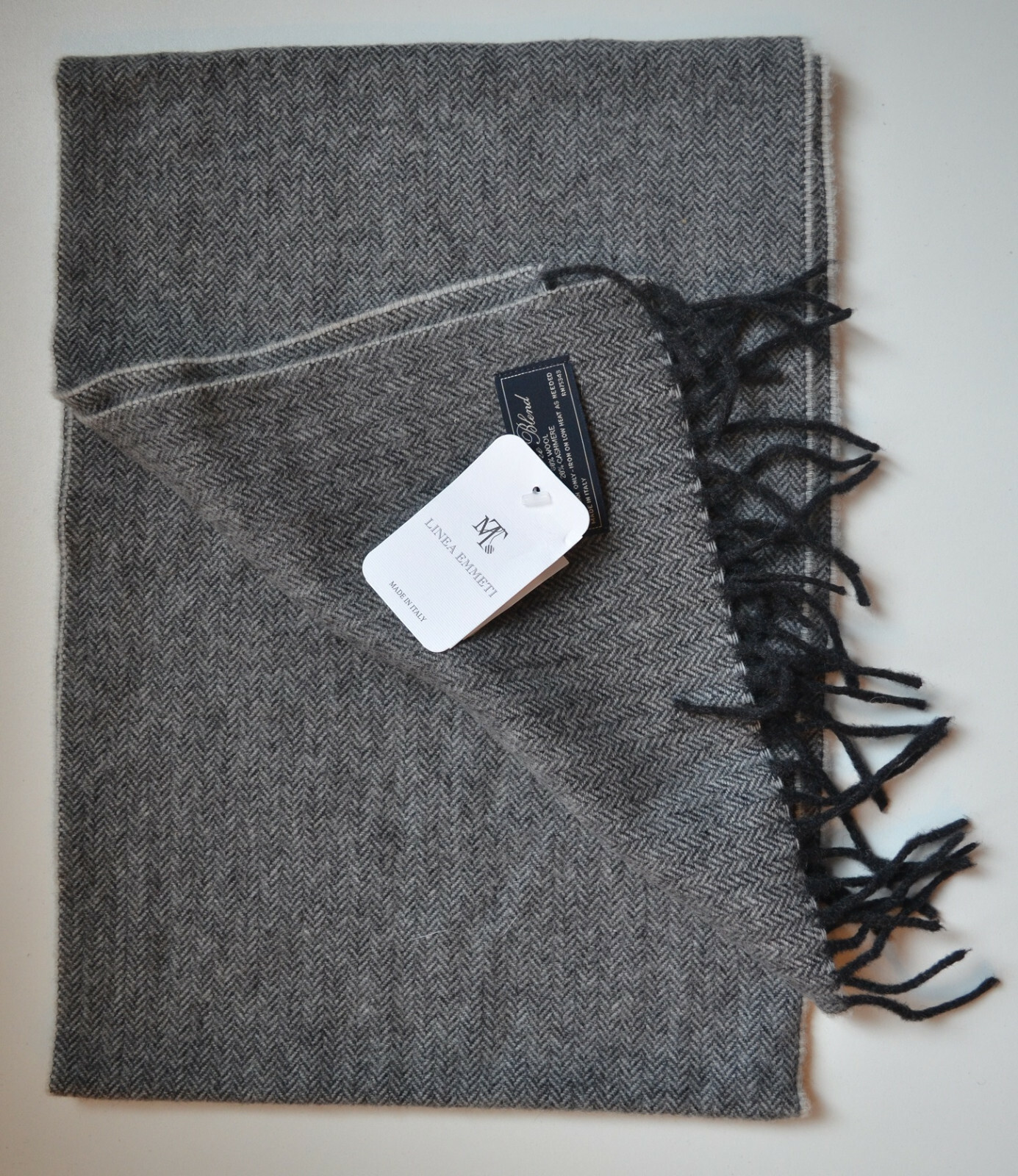NWT LINEA EMMETI Italy Mens Wool Blend Scarf