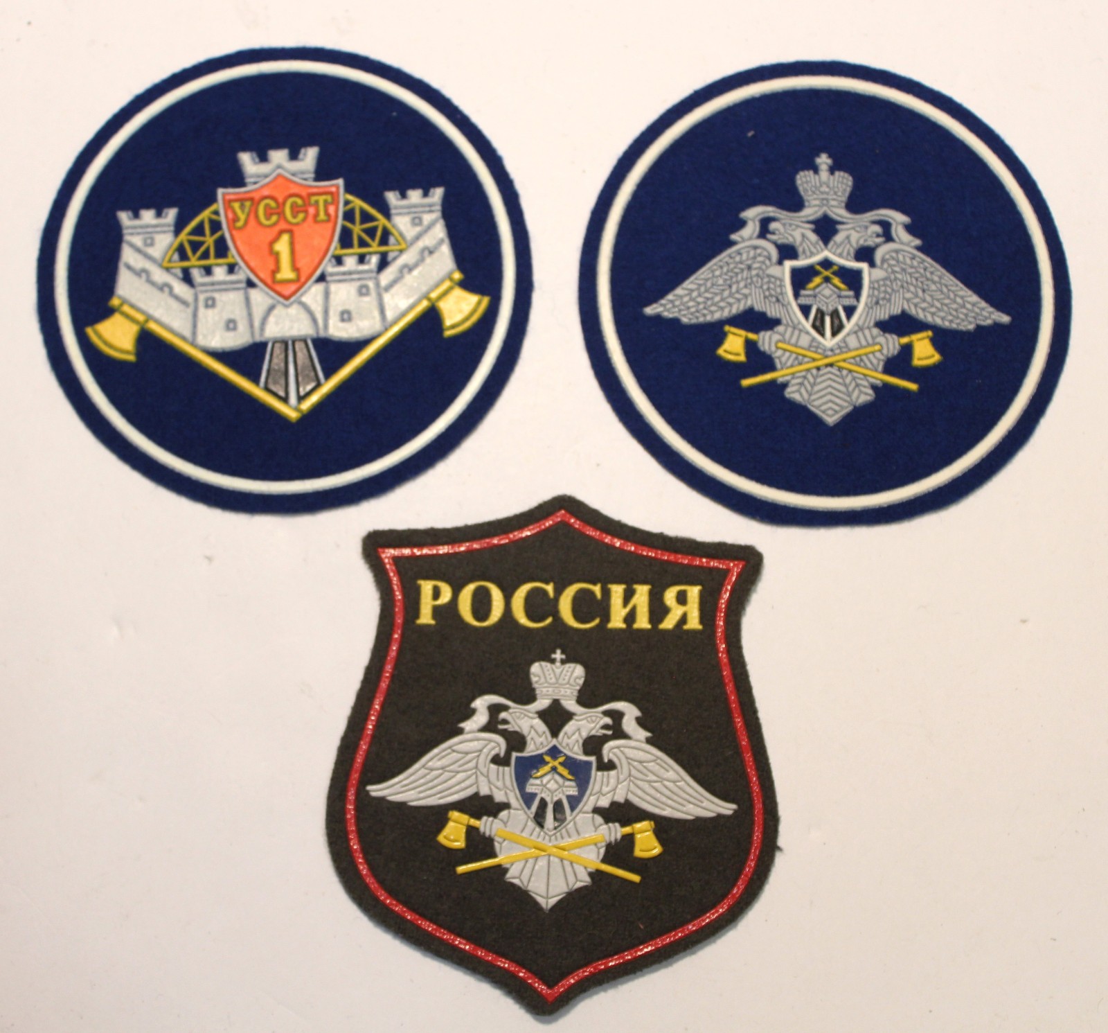 3 Current Russian Army MoD SpetsStroy shoulder patches chevrons insignia