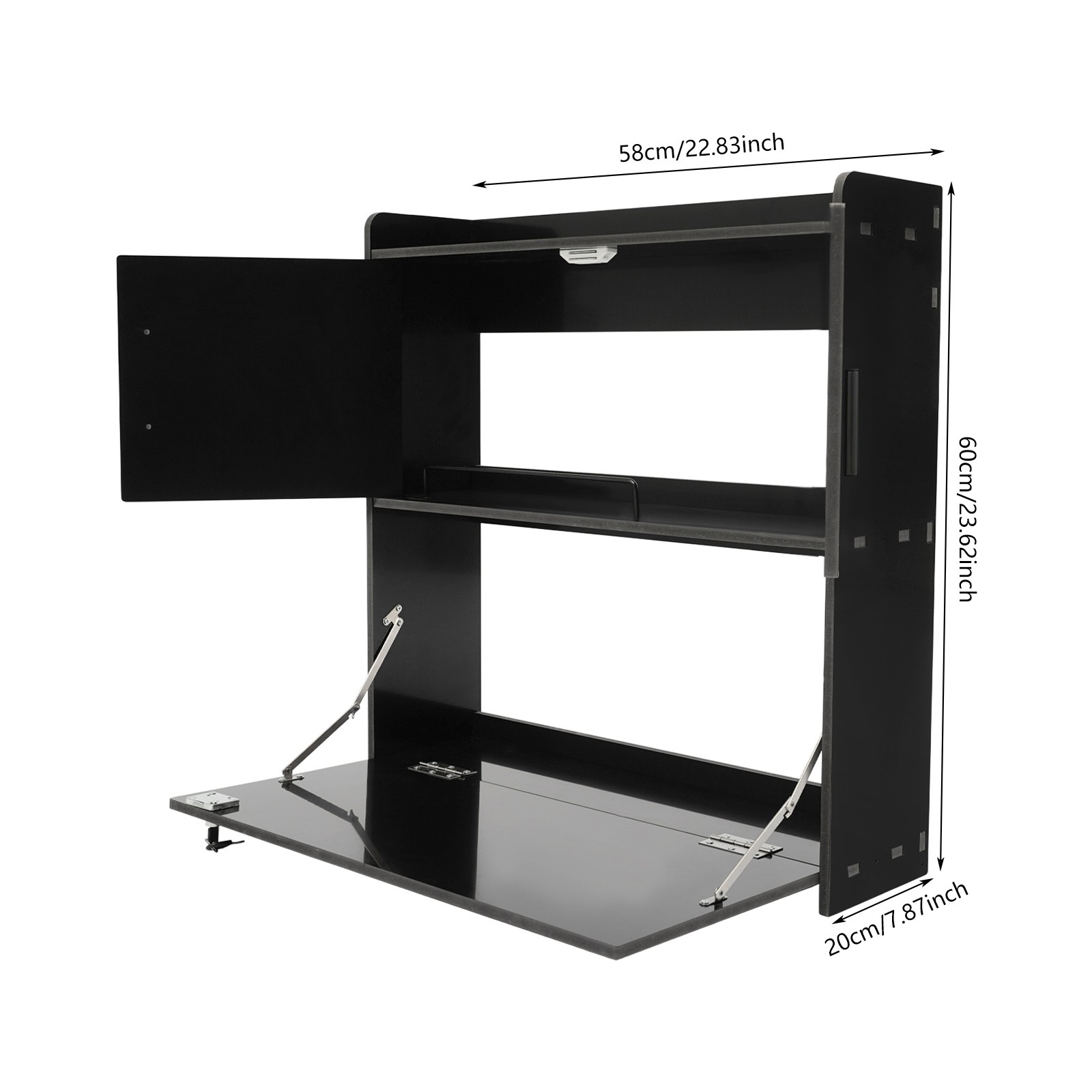 Wall Mounted Desk Cabinet Multifunctional Fold Down Laptop Table Folding Table
