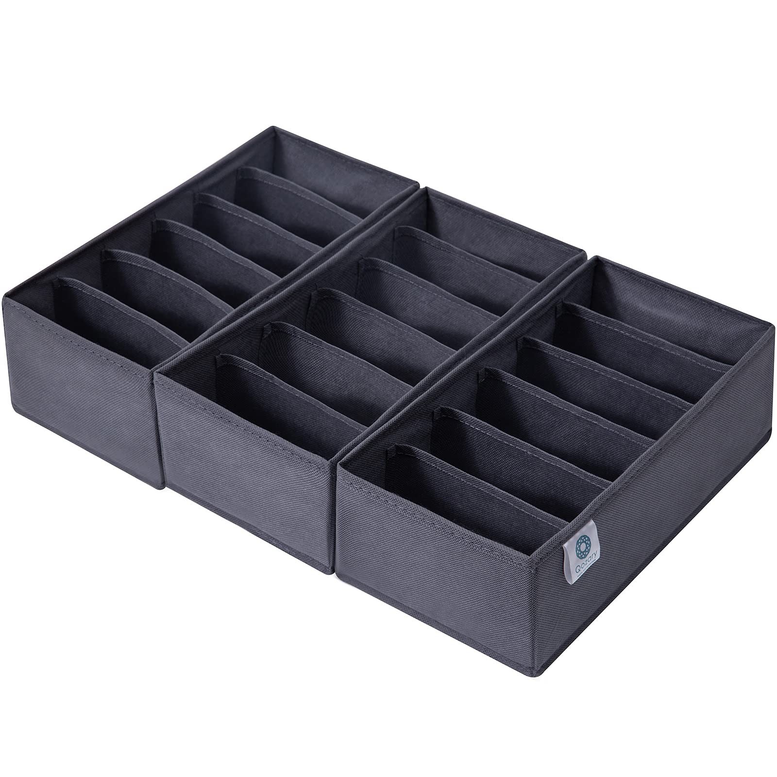 3 Pack Sock Underwear Drawer Organizer Dividers, Non-Woven Fabric Collapsible...
