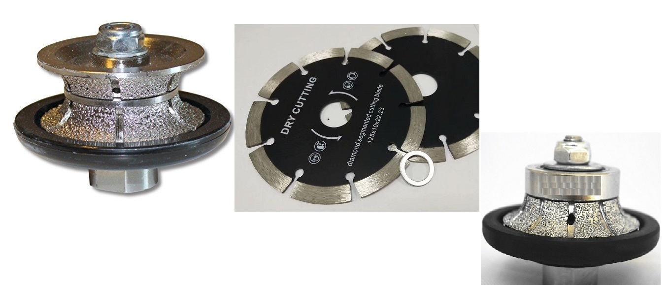 3/8" 3/4" Demi 2" Full Bullnose Router Bit granite concrete travertine saw blade