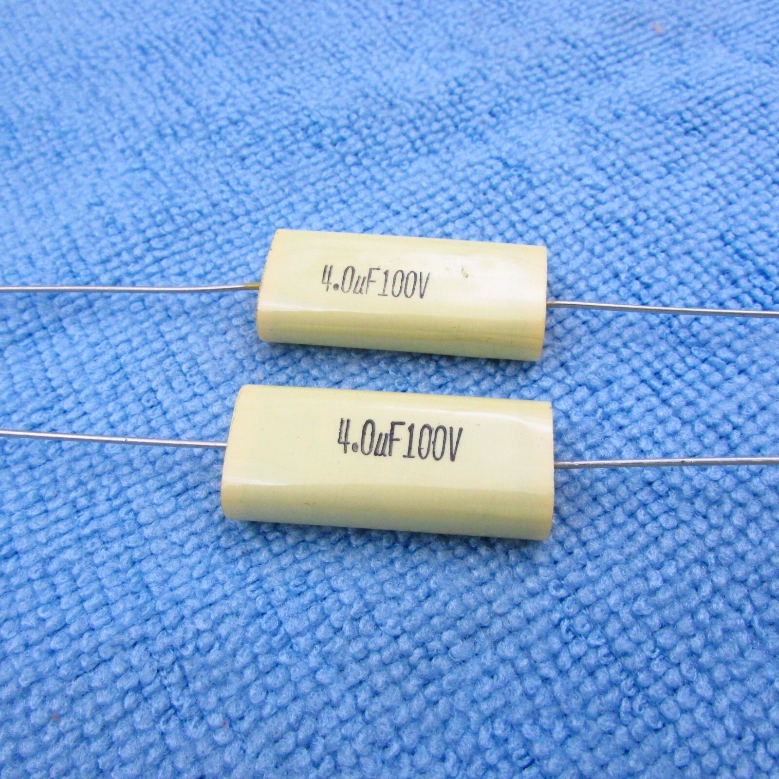 Qty 2 4uF 100V Metalized Polyester Film Speaker Crossover Capacitor