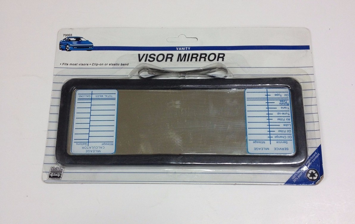 NEW BLACK CLIP ON SUN VISOR VANITY MIRROR FOR CAR TRUCK AUTOMOBILES  RV JH-1040