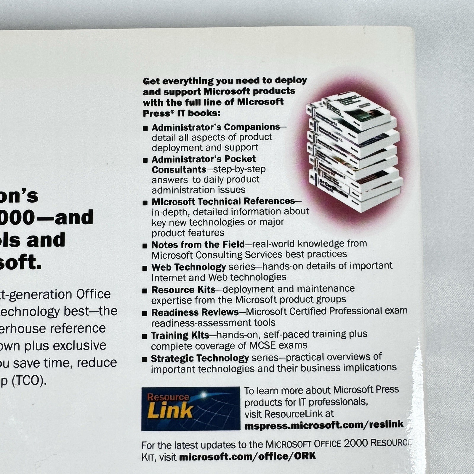 VINTAGE Microsoft Office 2000 Resource Kit With CD, *NEW*