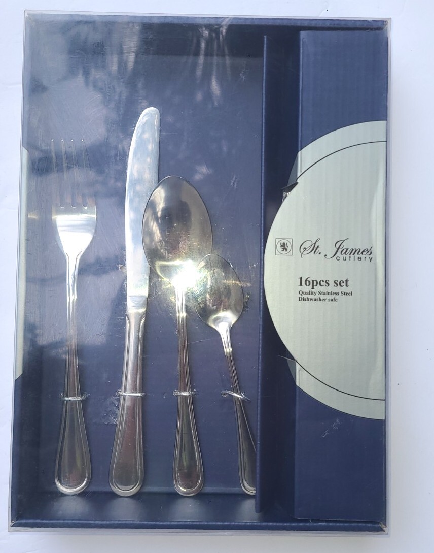 St. James Cutlery Bristol Fork Knife  16pcs. Set Quality Stainless Steel New
