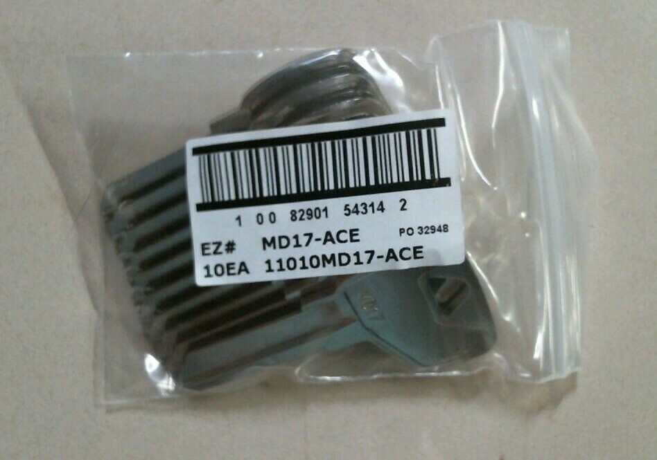 HY-KO MD17-Ace, Key Blanks, Bag Of 10, FREE SHIPPING