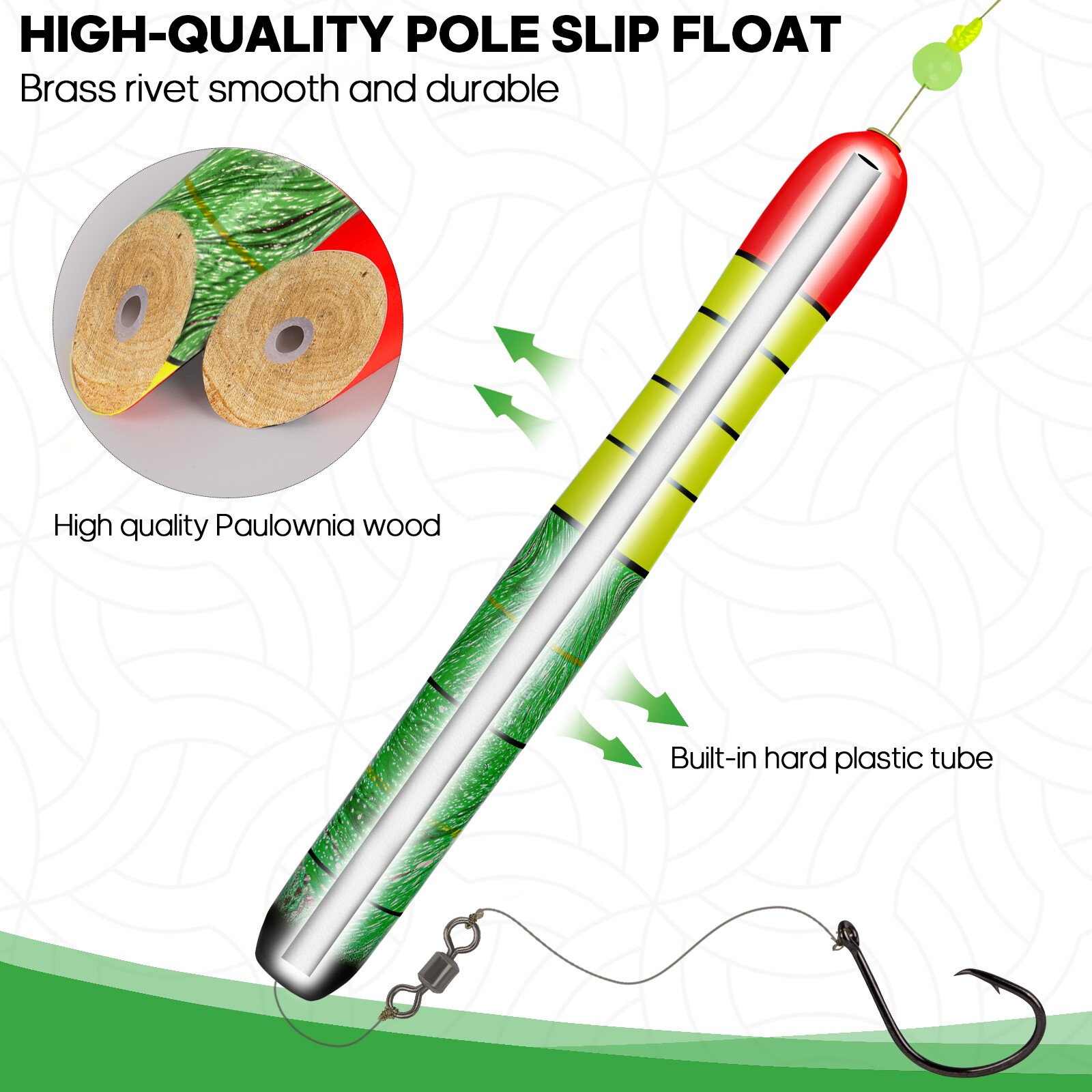 3pcs High Visibility Weighted Catfish Pole Floats Catfish Bobber Zing Float US