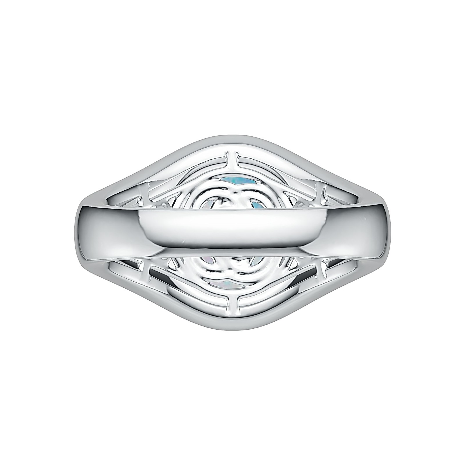Sterling Silver Semi Mount Ring Setting Round RD 10x10mm Cabochon