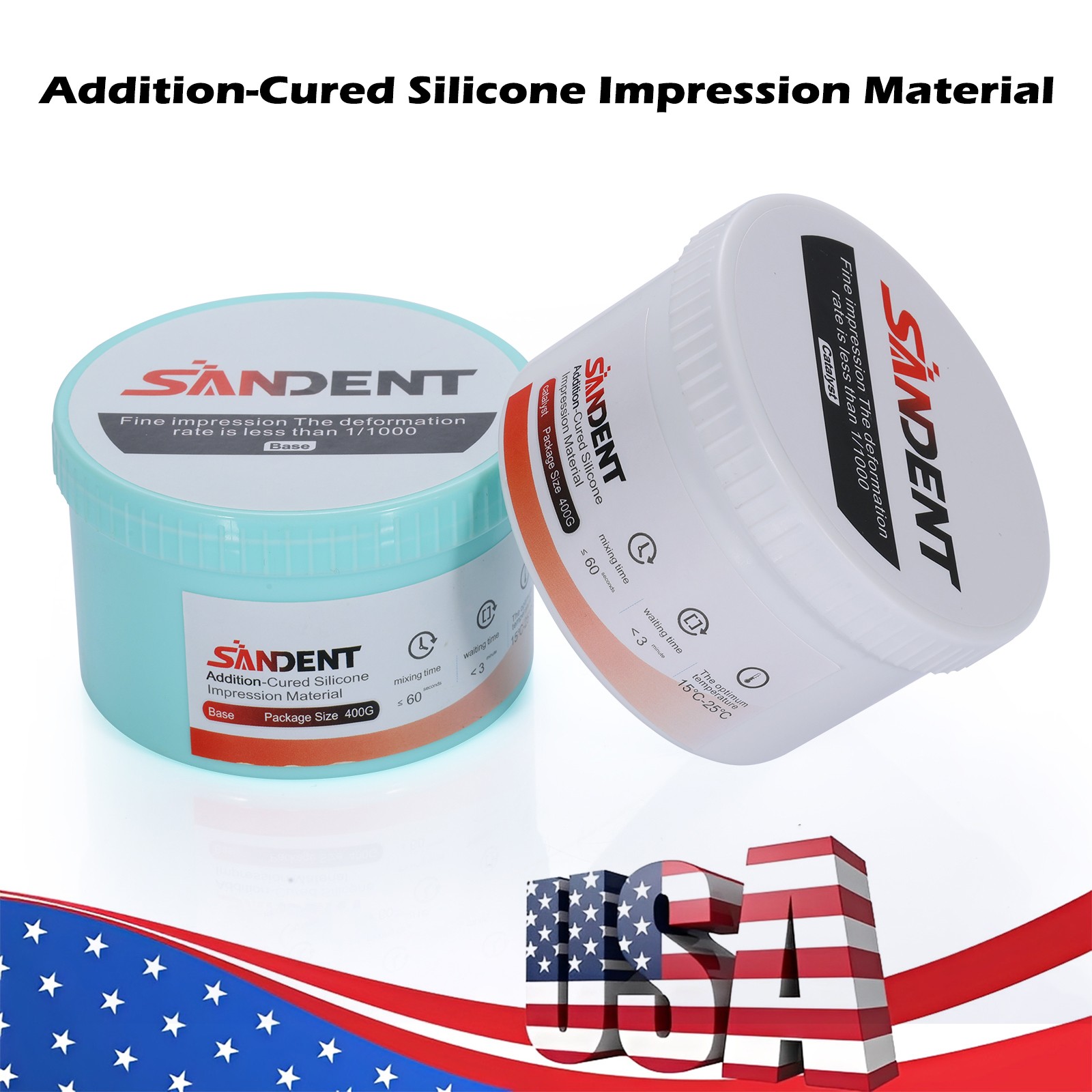 Dental Impression Material Putty Fast/Normal Set Base & Catalyst 400G*2