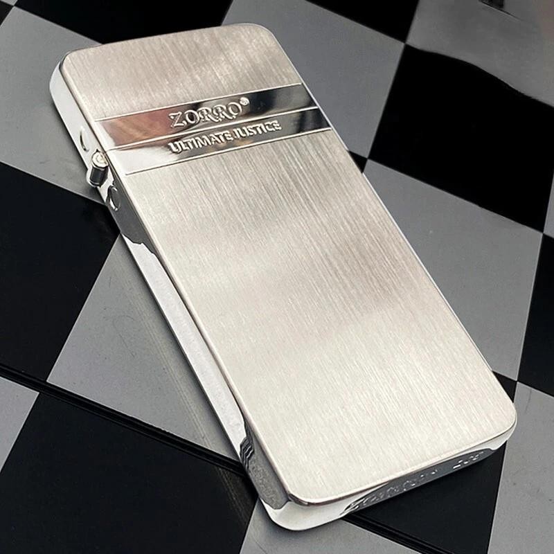 Zorro Windproof Ultra-thin Pure Copper Kerosene Lighter Vintage Engraved