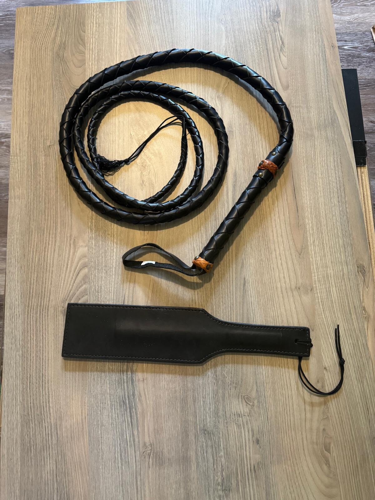 Leather Whip and Paddle