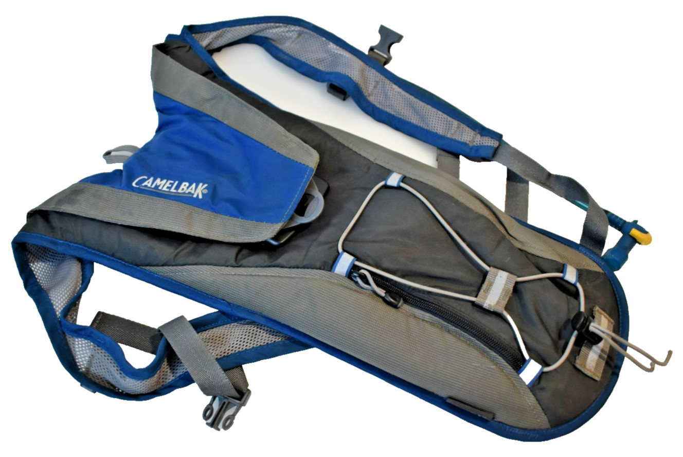 CamelBak Classic Light Bike Hiking Running Hydration Pack Blue/Gray w/ Bladder