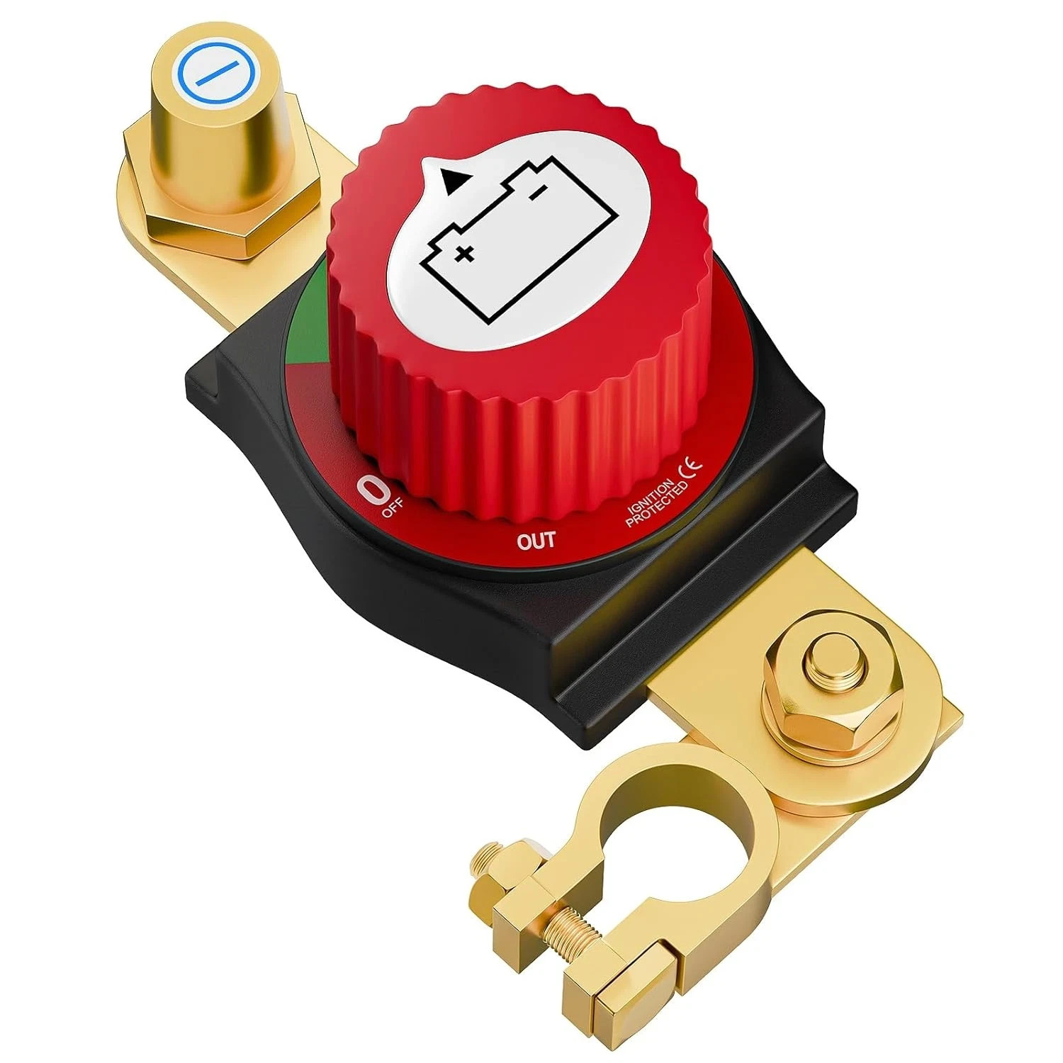Top Post Battery Disconnect Switch, 12-48V Heavy-Duty Battery Kill Switch for Ca