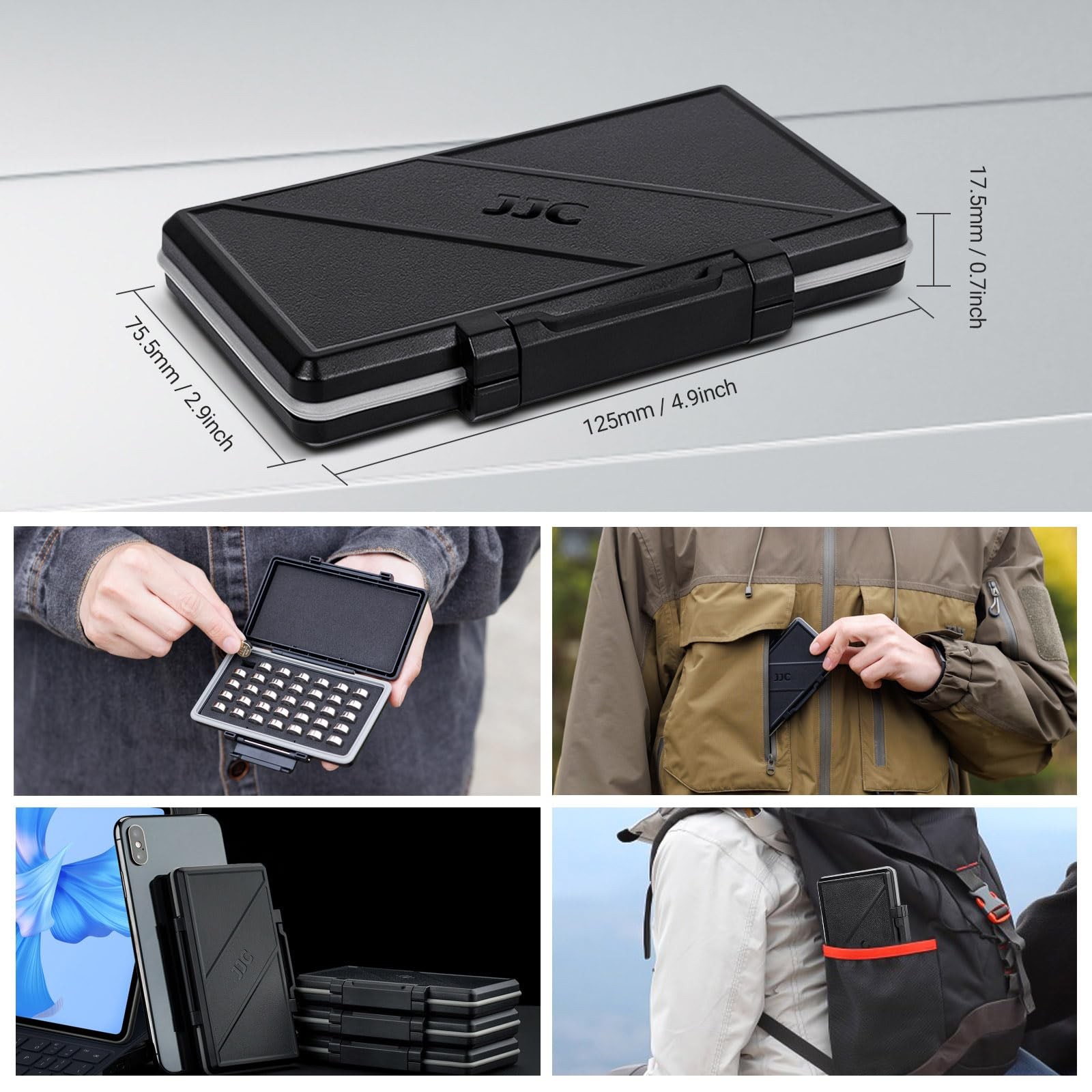 LR44 Battery Case Holder, Water-Resistant Compact Button Coin Cell Batteries